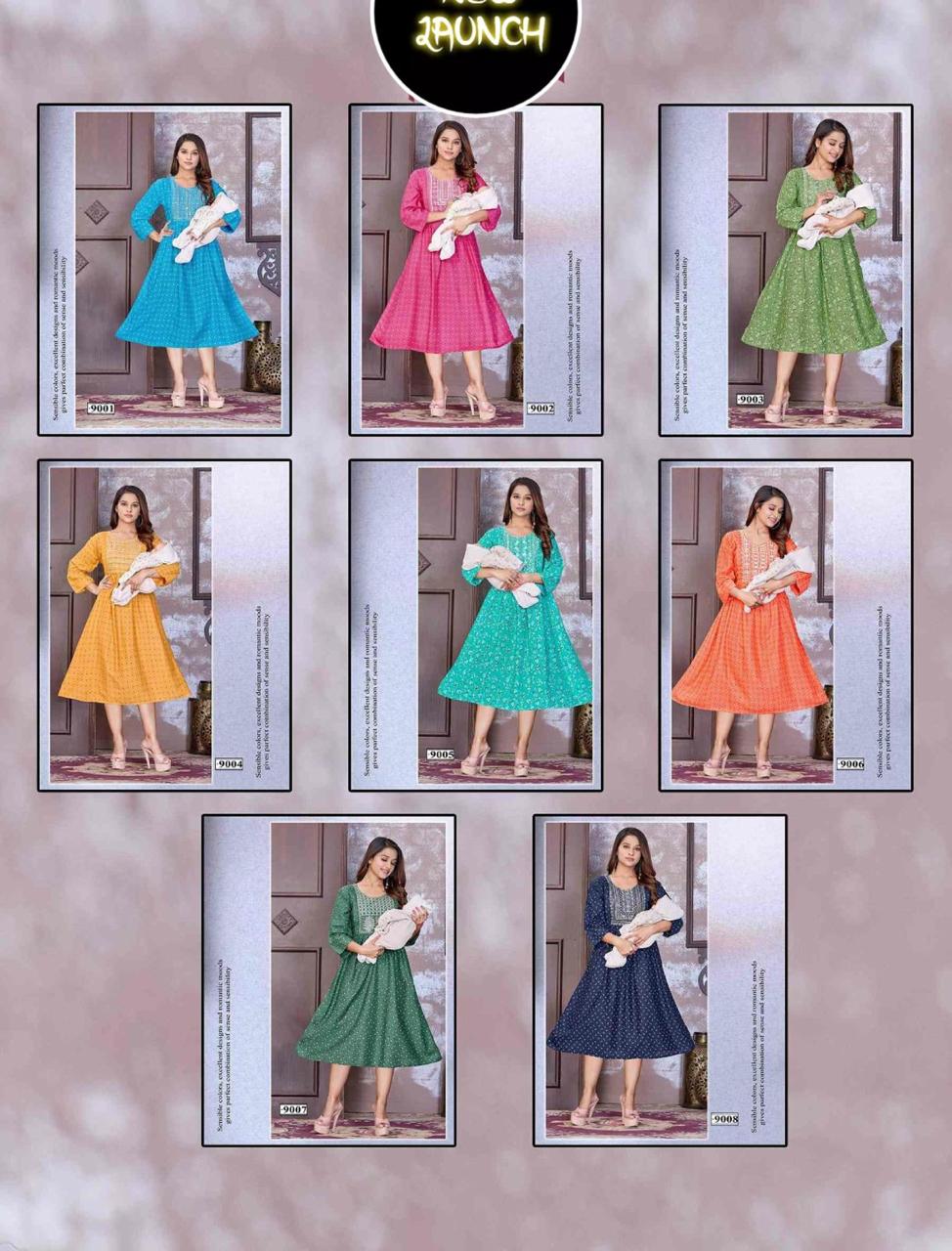 Jlf Haldi Vol 5 Designer Printed Feeding Kurti Catalog
